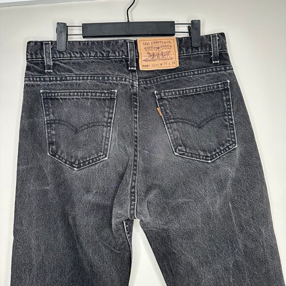 vintage Levi's orange tag Regular Fit Slim Leg black distressed denim - Picture 4 of 8